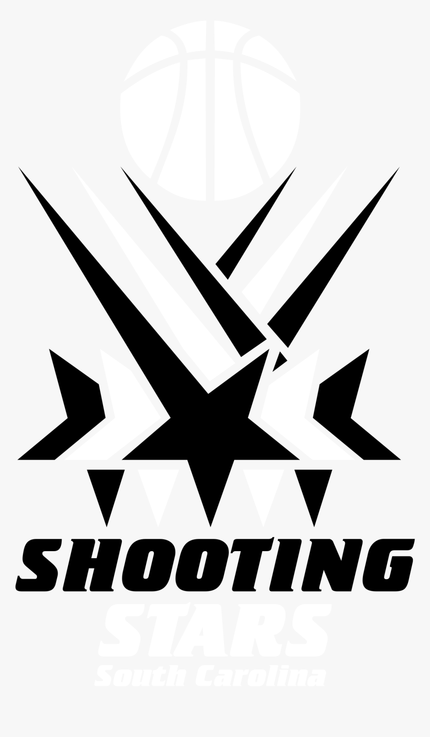 Shooting Stars Logo Black And White - Stars, HD Png Download