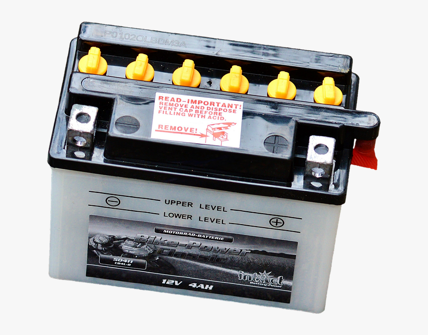 Battery, Motorcycle Battery, Battery Acid - Example Of Secondary Cell, HD Png Download