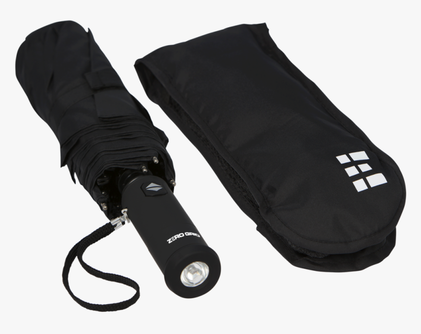 Compact Travel Umbrella With Flashlight - Umbrella, HD Png Download