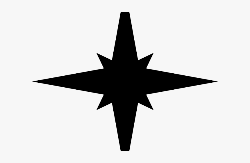 Silhouettes Clipart Christmas Star - 4 Pointed Star Png, Transparent Png