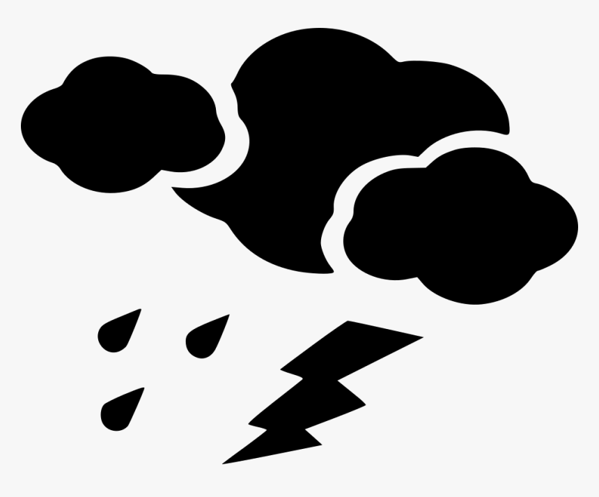 Cloud Rain Lightening - Portable Network Graphics, HD Png Download