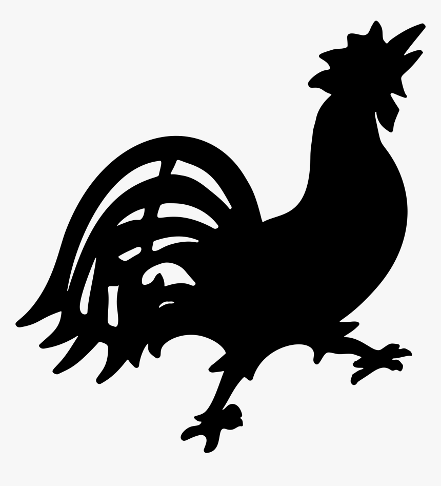 Rooster Silhouette Clip Art - Rooster Silhouette Transparent, HD Png Download