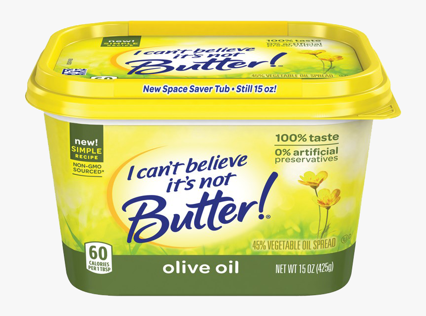 Creamy Butter Png Free Images - Cant Believe Its Not Butter Olive Oil, Transparent Png