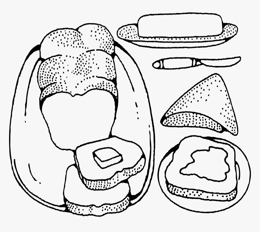 Bread And Butter Svg Clip Arts - Bread And Butter Black And White, HD Png Download