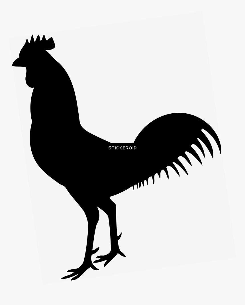 Art,wing,fowl,feather - Cock Silhouette, HD Png Download