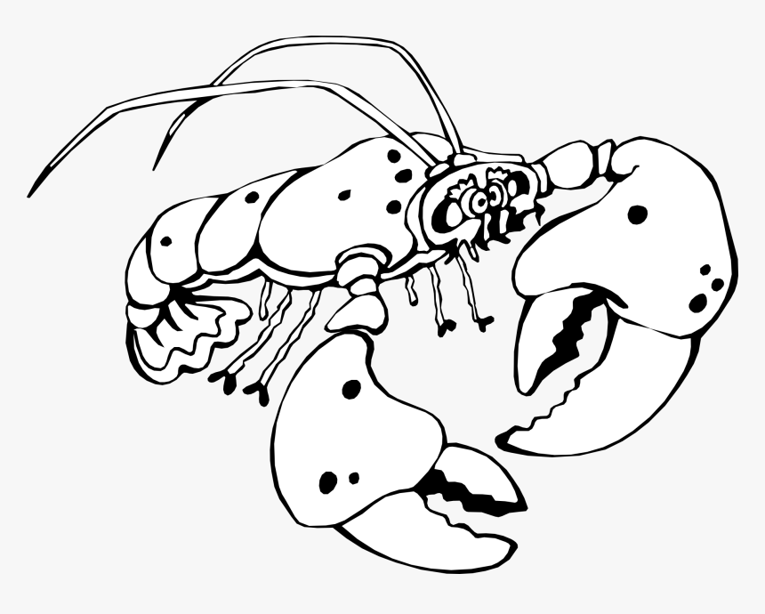 Crayfish Clipart Black And White, HD Png Download