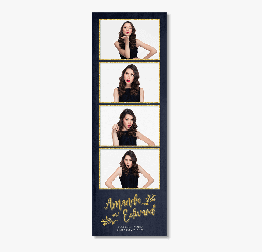 Bling & Glam 4 Strip - Wedding Photo Booth Strip Design, HD Png Download