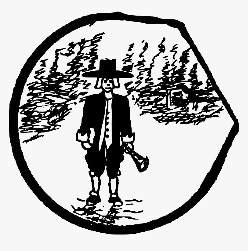 Clipart - Pilgrim Drawing - Label, HD Png Download
