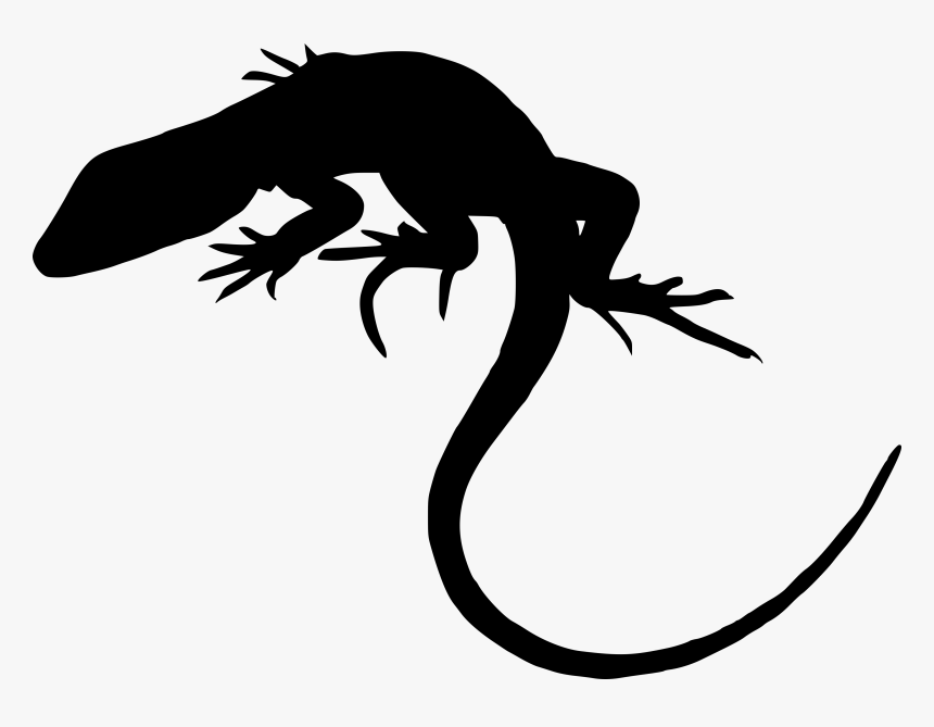 Lizard Silhouette Png, Transparent Png
