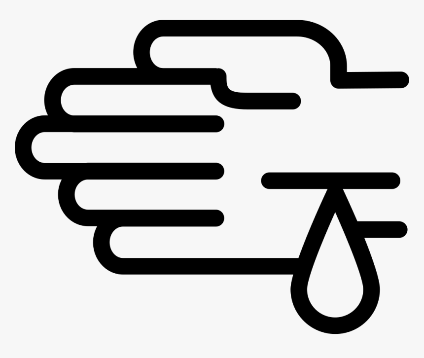 Blood Drop On A Hand Wound - Hand Pointing Outline Png, Transparent Png