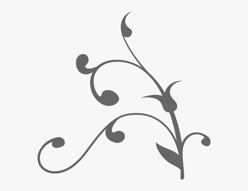 Grey Swirl Svg Clip Arts - Tree Branch Clip Art, HD Png Download