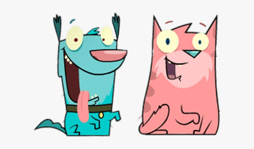 Furry Friends Cat And Dog - Cartoon, HD Png Download