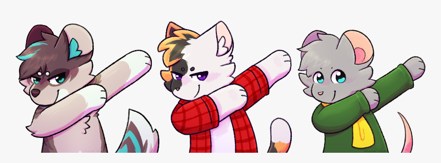 Furry Dabbing - Cartoon, HD Png Download