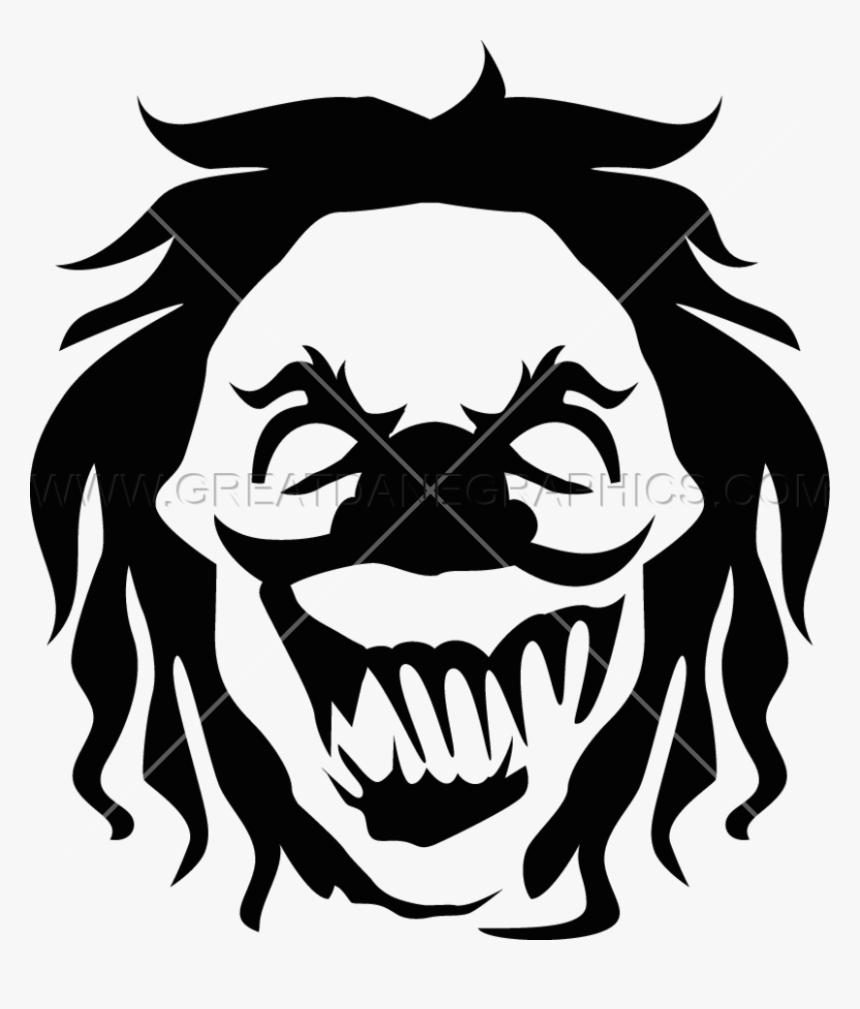 Black And White Clip Art Evil Clown Image - Clowns Png Transparent Black And White, Png Download