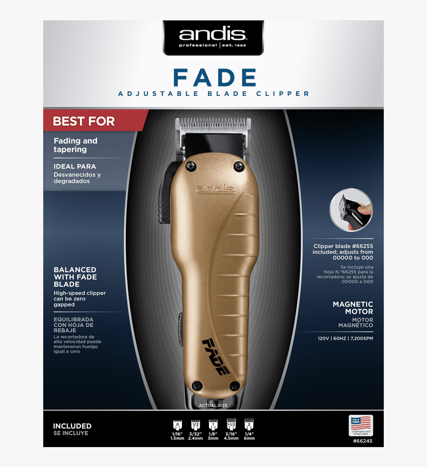 Andis Fade Adjustable Blade Clipper, HD Png Download