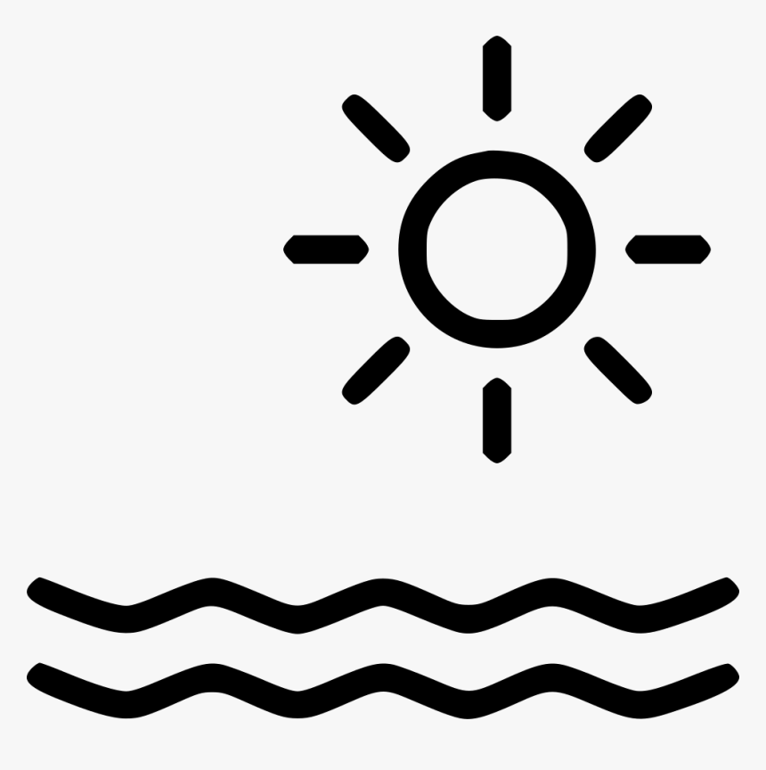 Sun Water Beach Holiday Ocean - Heat Icon Air Conditioner, HD Png Download