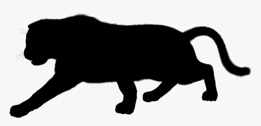 Furry Panther Silhouette - Panther Silhouette Png, Transparent Png