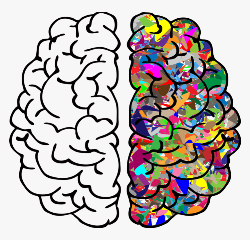 Brain Background For Powerpoint Clipart Transparent - Left And Right Brain Png, Png Download