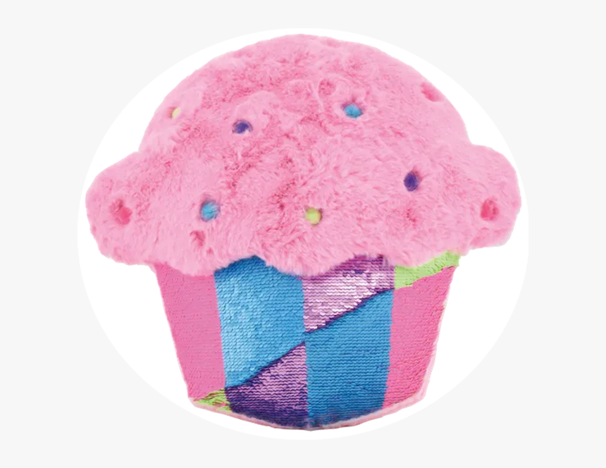 Cupcake Furry Reversible Sequin Pillow - Gelato, HD Png Download