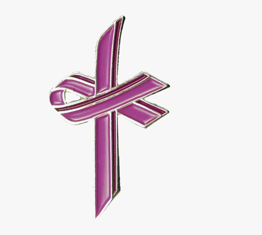 Purple Awareness Ribbon Png Transparent Image - Cross, Png Download
