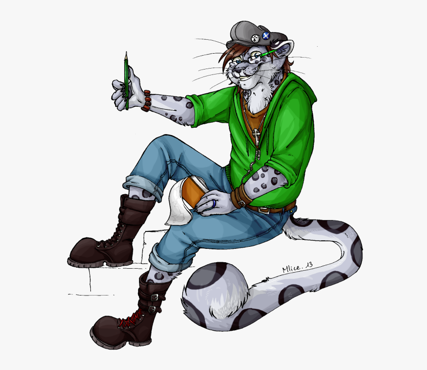 Furry Снежный Барс - Les Furry Dessin, HD Png Download