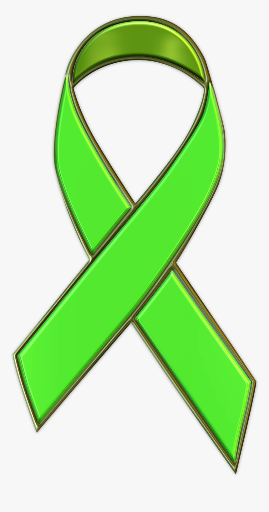 Clip Arts Related To - Mental Health Transparent Green Ribbon, HD Png Download