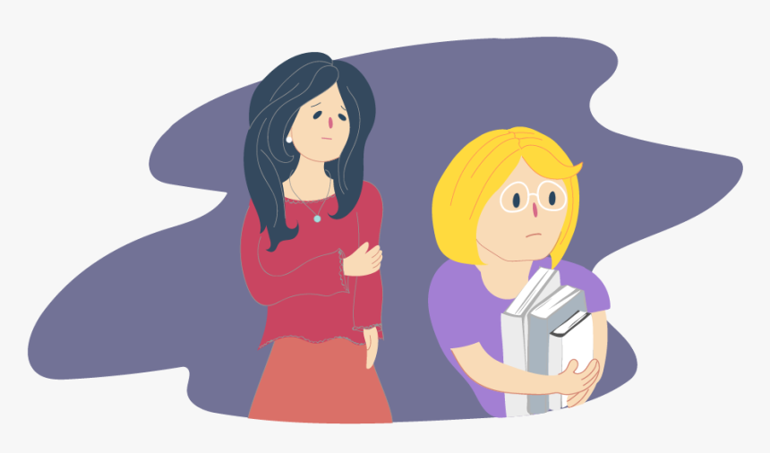 Girl Holding School Books Looking Worried With Concerned - Child Stress Png, Transparent Png