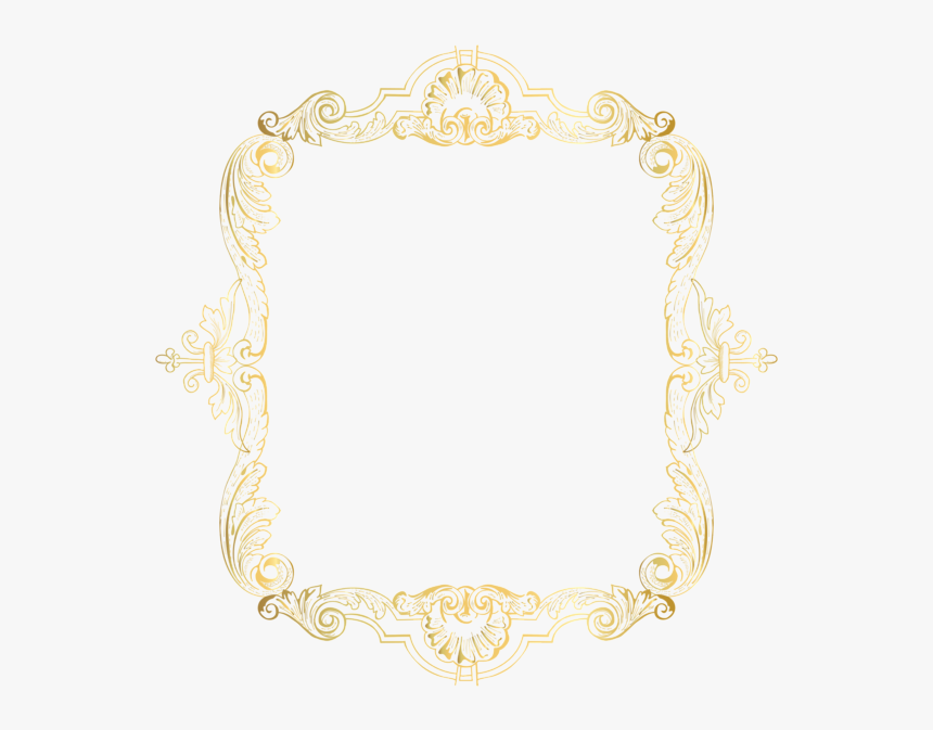 #vintage #square #gold #golden #frame #border #squareframe - Motif, HD Png Download