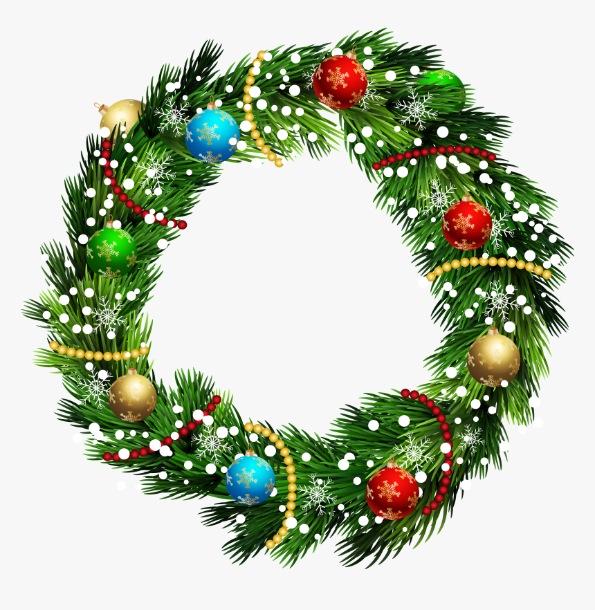 Christmas Wreath Png Clip Art Image - Christmas Wreath Deer Clip Art, Transparent Png