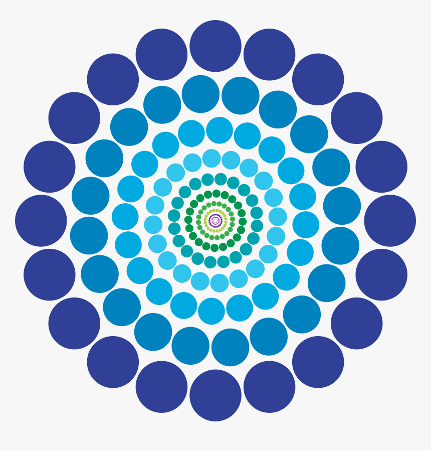 Circle Flower Clipart Black And White, HD Png Download