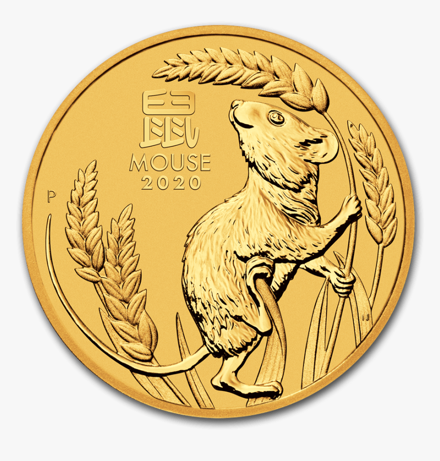 1oz Lunar Mouse Gold Coin Reverse - Perth Mint Platinum Mouse Coin, HD Png Download