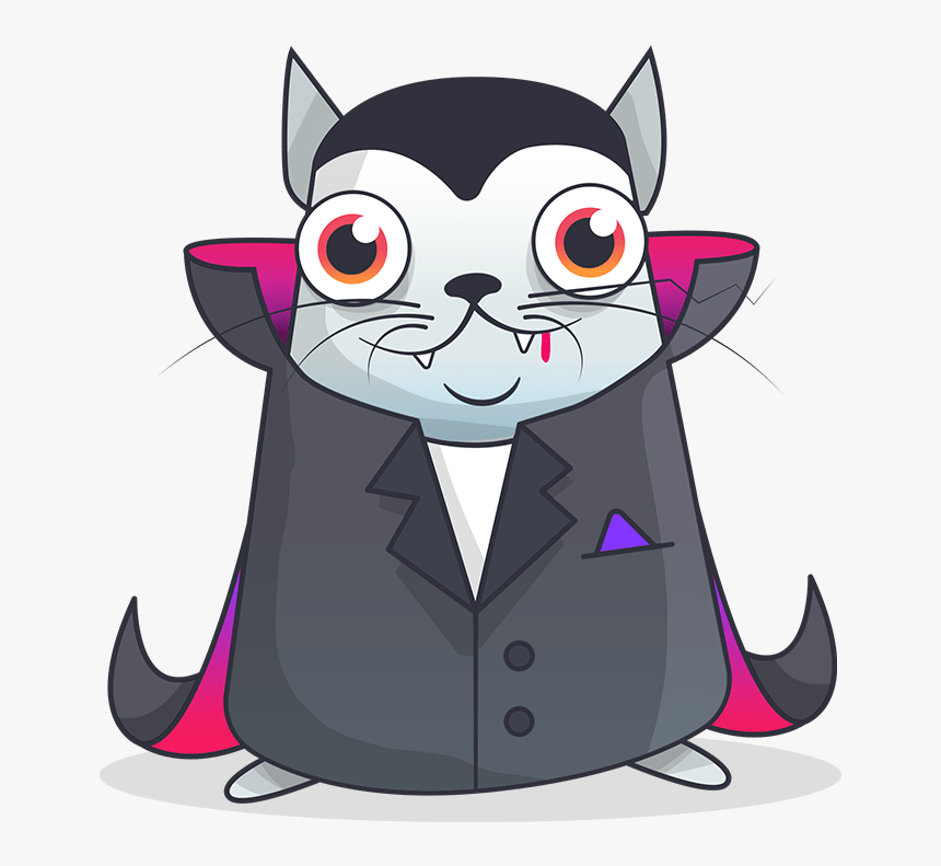 Cryptokitty Dracula Vampire Png - Cryptokitties Png, Transparent Png