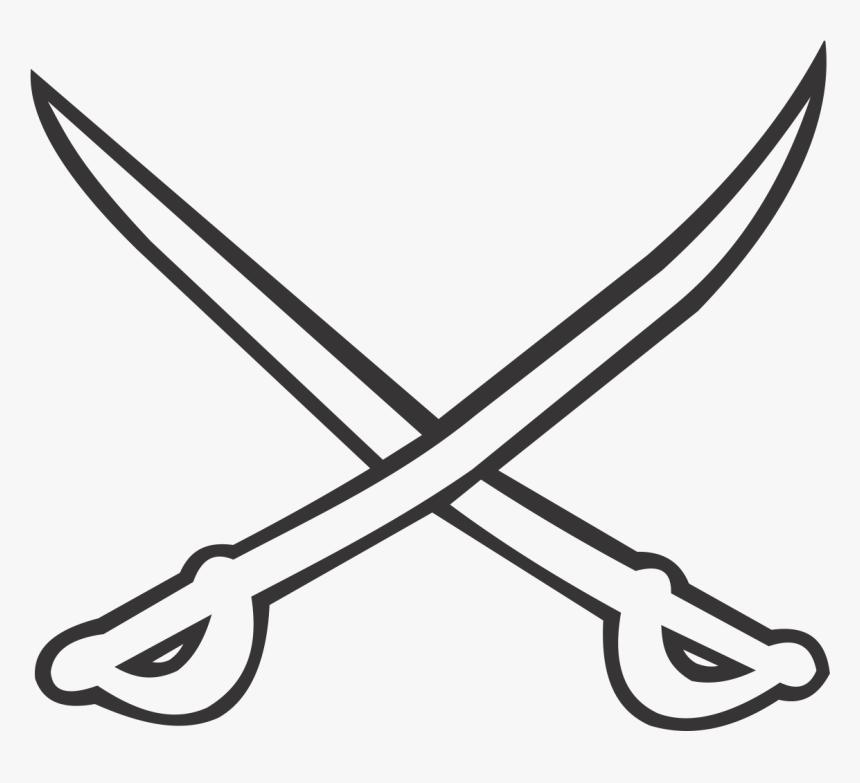Transparent Swords Png - Line Art, Png Download