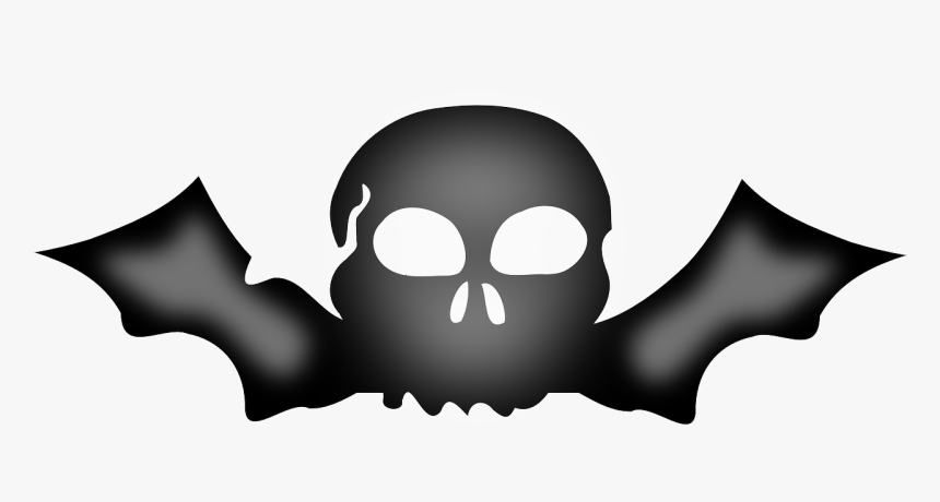 Skull With Crossbones With Wings, HD Png Download