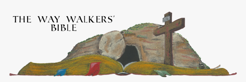 It Depicts An Open Bible, With The Cross And Tomb Standing - Anaklusmos Sword, HD Png Download