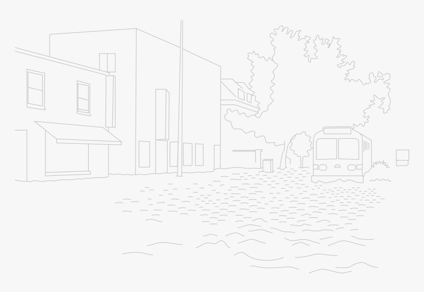 Line Drawing Of Green Street - Sketch, HD Png Download