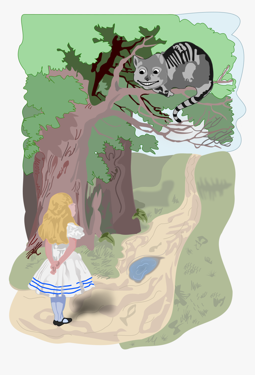Alice And The Cheshire Cat Clip Arts - Alice And Cheshire Png, Transparent Png