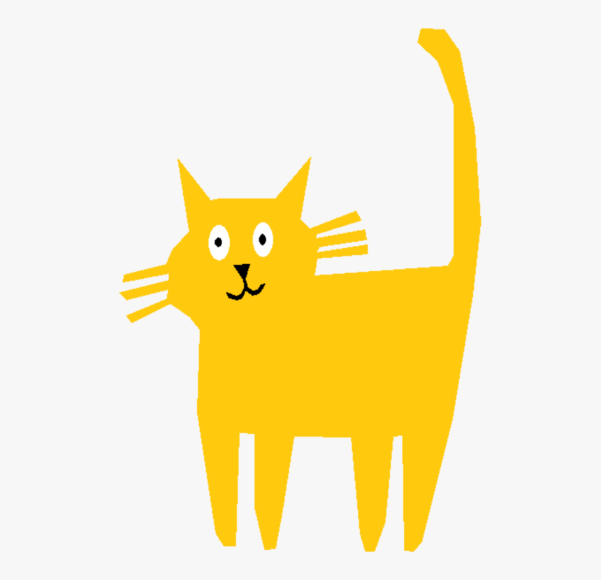Carnivoran,kitten,yellow - Clip Art, HD Png Download