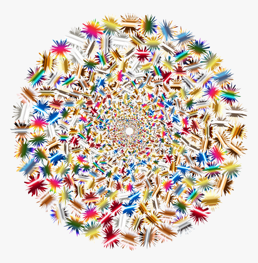 Psychedelic Colorful Concentric Explosions Vortex - Takashi Murakami Screen Print, HD Png Download