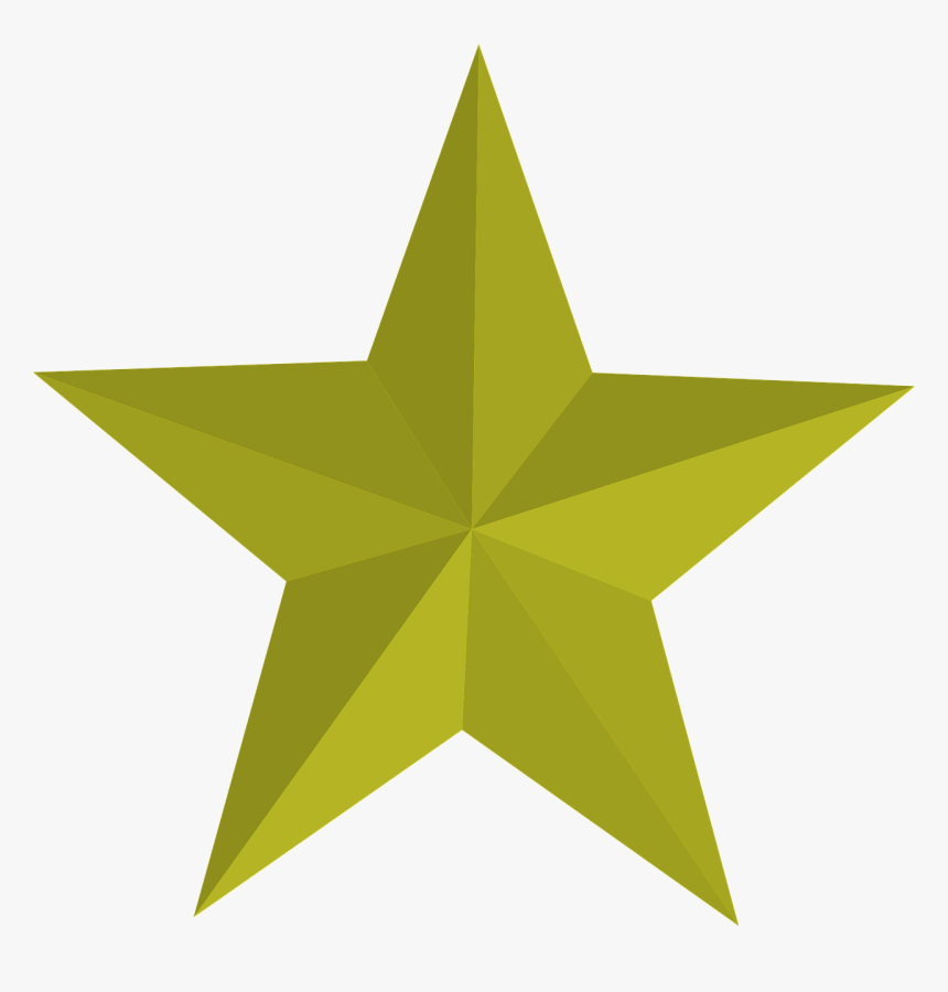 Five, Five-pointed Star, Gold, Gold Star, Pointed, - Five Pointed Star Png, Transparent Png
