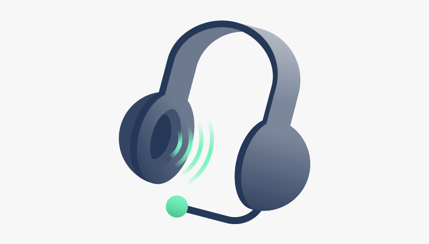 Illustration Of Headphones With A Mic - Headphones, HD Png Download