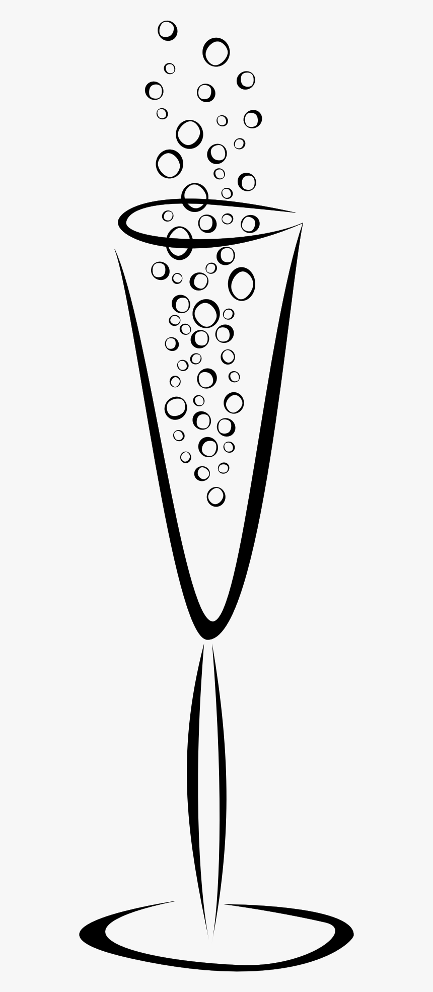 Champagne Glass Clip Arts - Bubbles In A Champagne Glass, HD Png Download