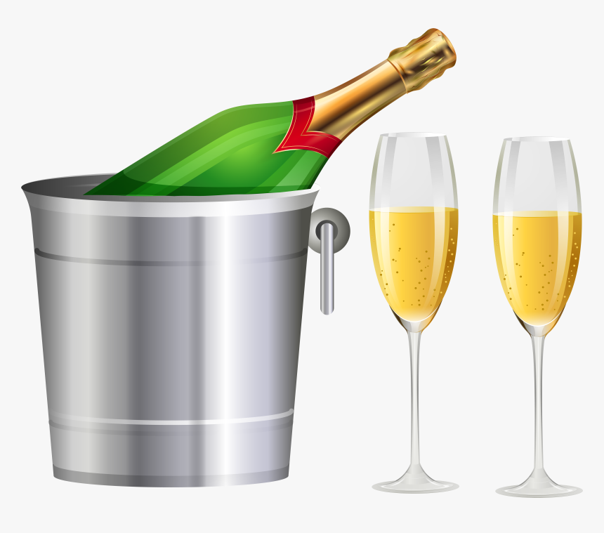 Champagne And Glasses Transparent, HD Png Download