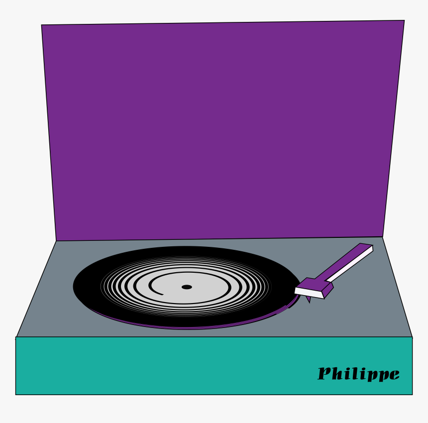 Vinyl Disc Player And Record Clip Arts - Phonograph Record, HD Png Download