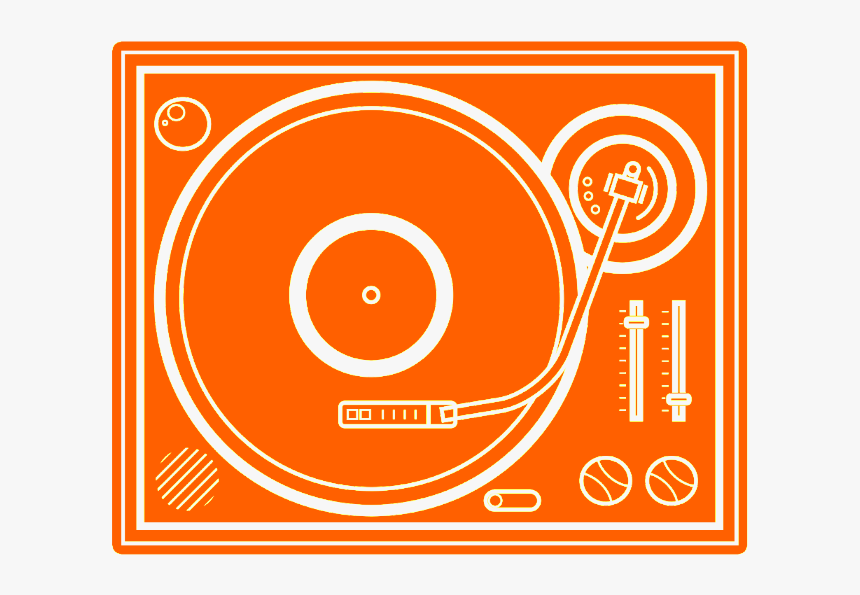 Vinyl Record Graphic Orange, HD Png Download