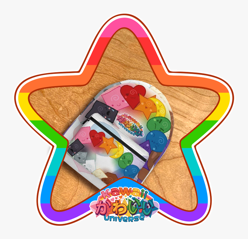 Kawaii Universe Cute Geometric Shapes Designer Bookbag, HD Png Download
