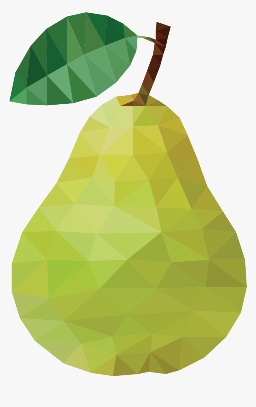 Pear Euclidean Vector Fruit Auglis - Fruits In Geometrical Shapes, HD Png Download