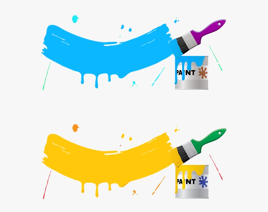 Банка Краски, Paint Can, Краска, Малярная Кисть, Paint - Vector Paint, HD Png Download