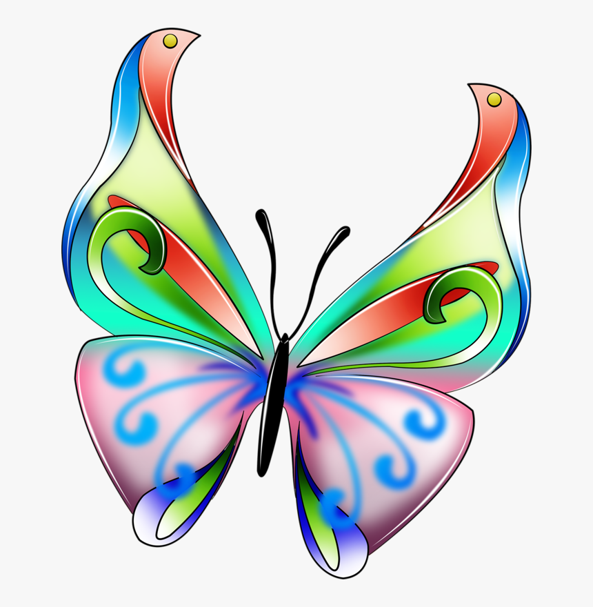 Imagenes Unicornios Y Mariposas - Unicornio Y Una Mariposa, HD Png Download