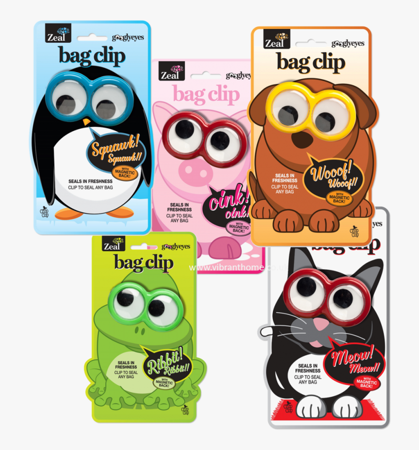 Clip Bag Magnetic - Googly Eye Bag Clip, HD Png Download